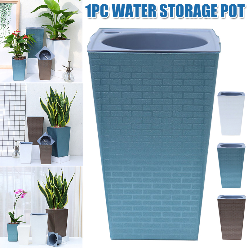 Aloe Vera Pot - Brick Pattern Flowerpot Imitation Metal Plastic