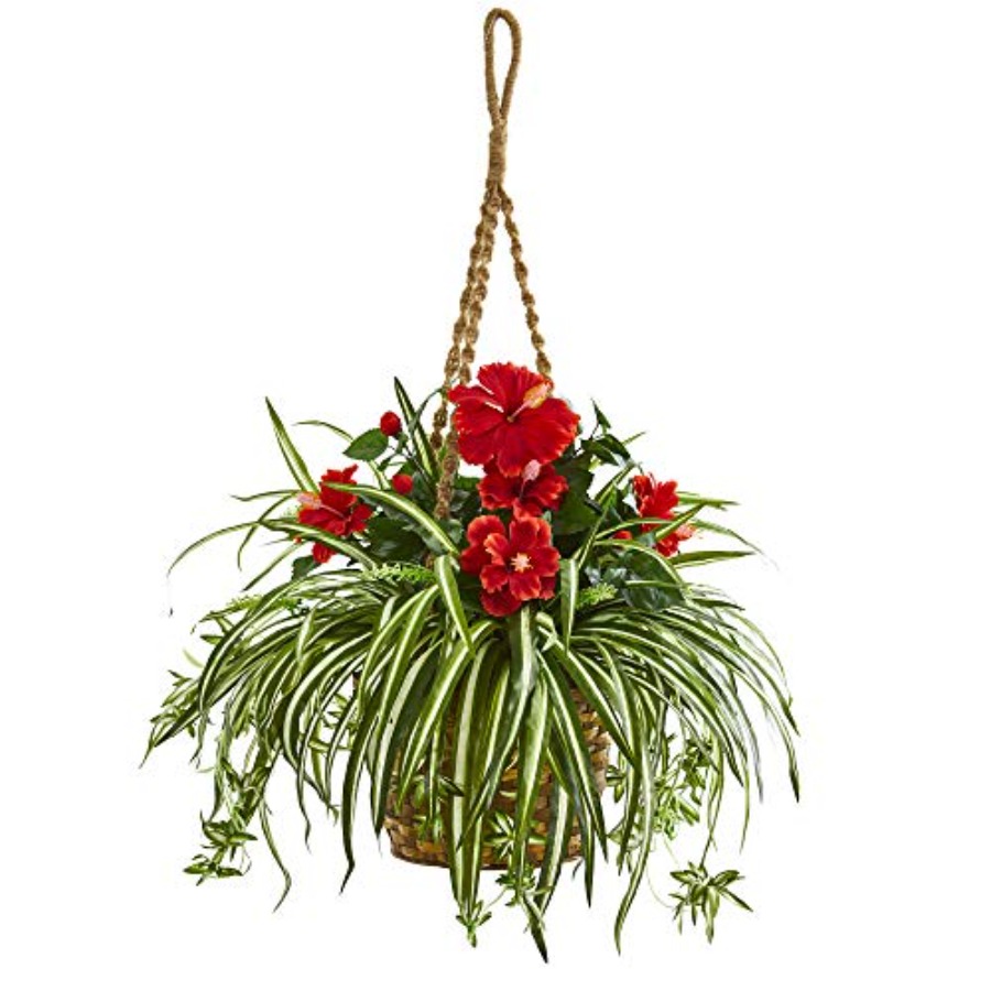 Hanging basket artificial plan - Spider Plant Hanging avaliação e preço