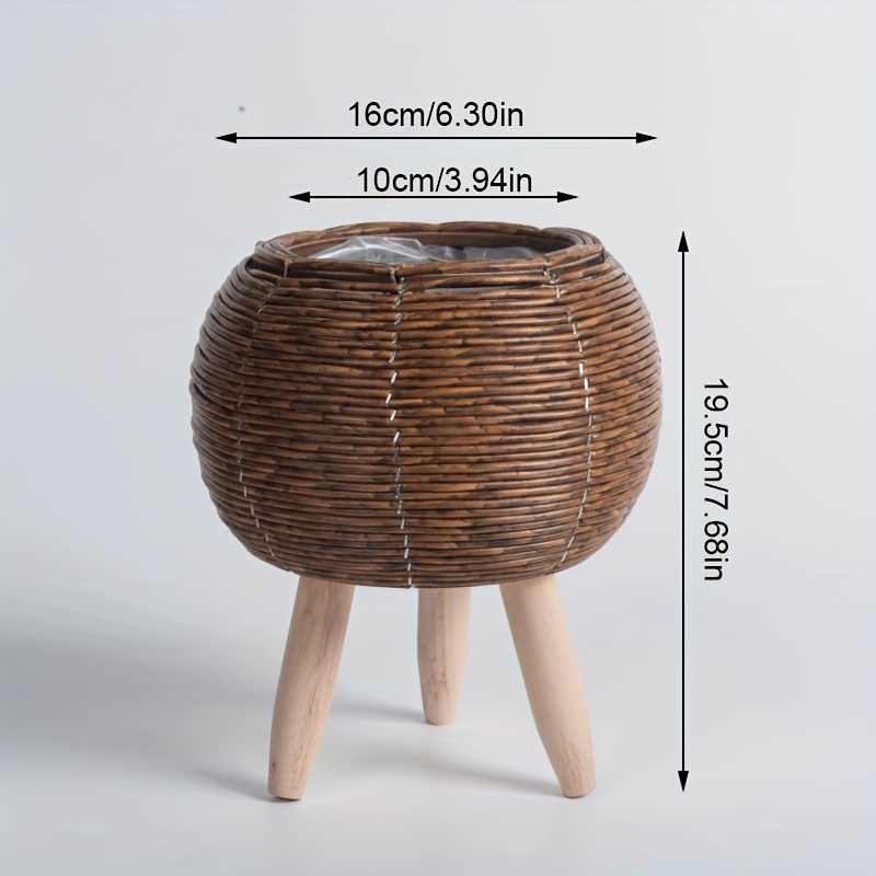 Charming Rustic Rattan Planter - Aloe Vera Pot avaliação e preço