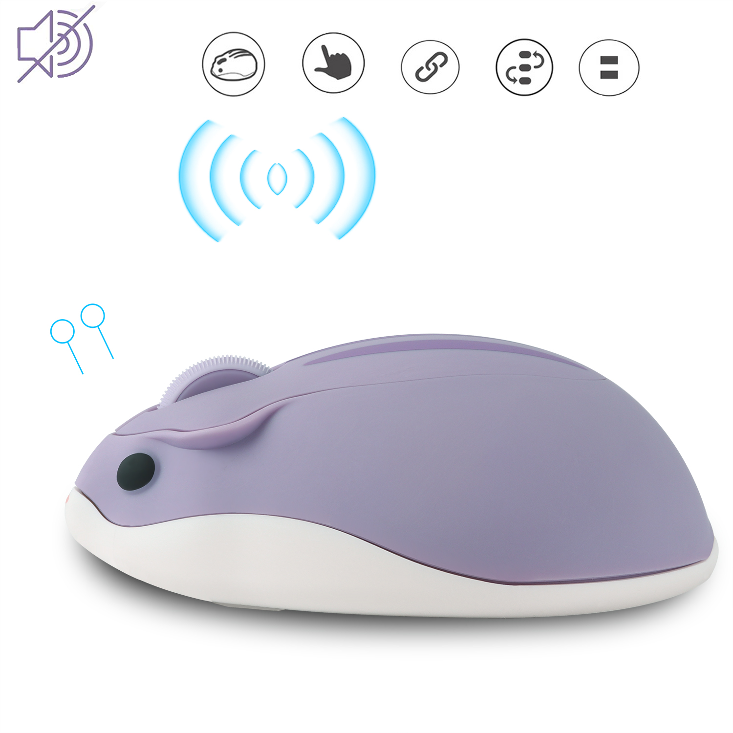 2.4G Wireless Mouse Purple Ham - Tradescantia Purple avaliação e preço