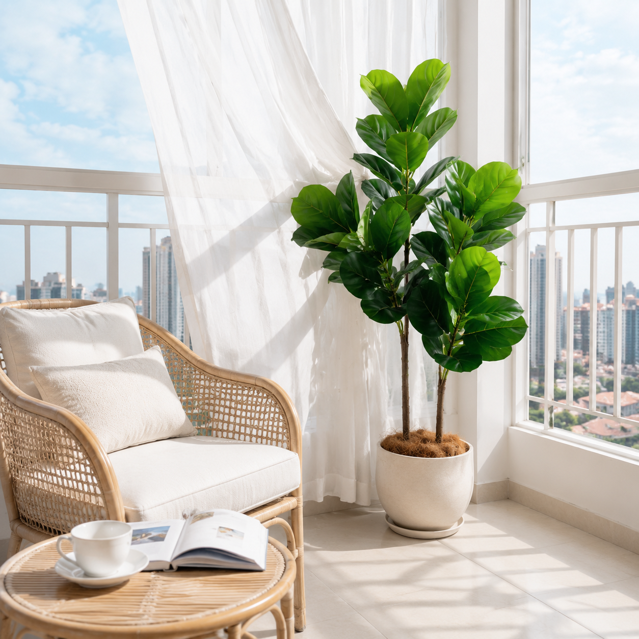 130cm/4.3ft Artificial Ficus L - Ficus Lyrata Tree avaliação e preço