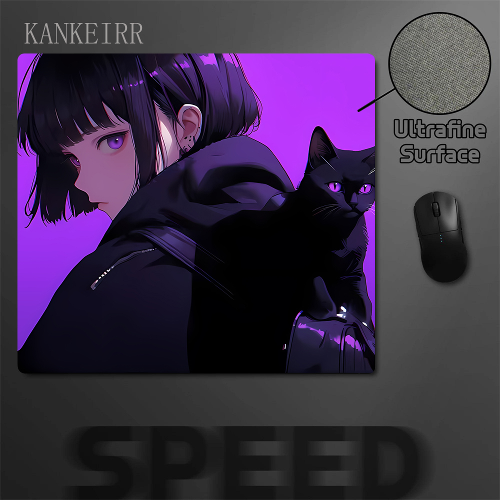 Kawaii Anime Purple Girl Mouse - Tradescantia Purple avaliação e preço