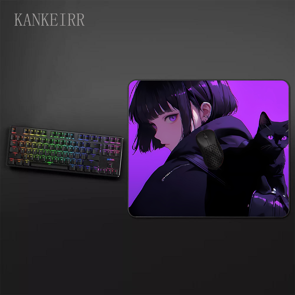 Kawaii Anime Purple Girl Mouse - Tradescantia Purple avaliação e preço
