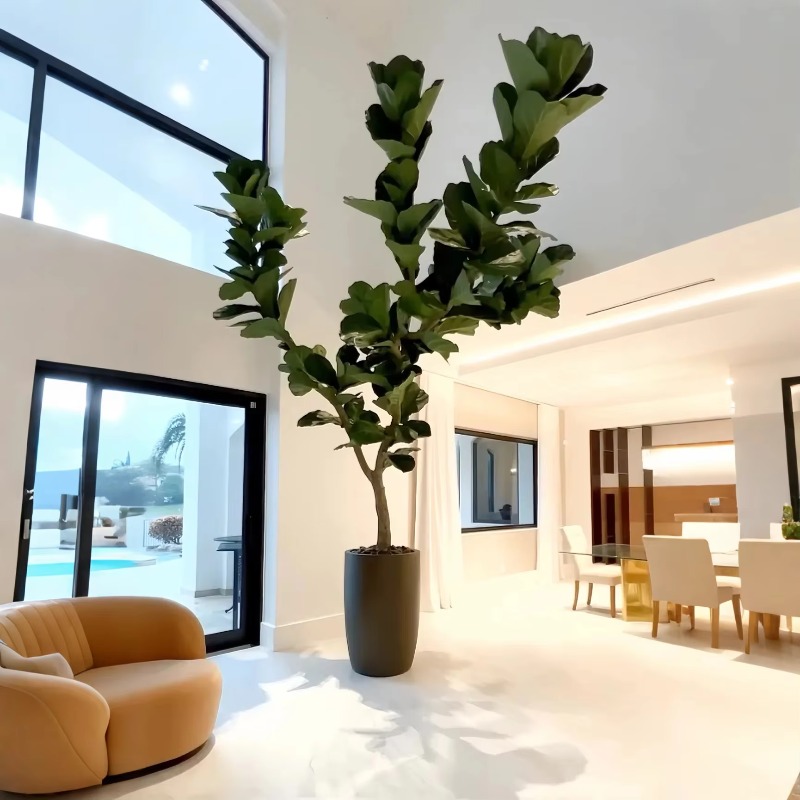 Artificial Plants Indoor Potte - Ficus Lyrata Tree avaliação e preço