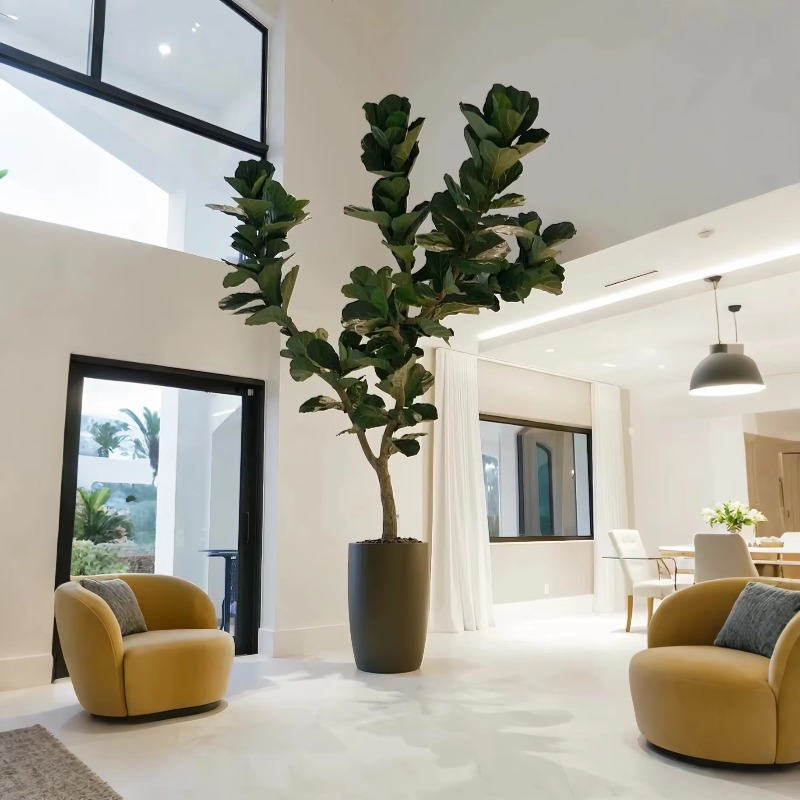 Artificial Plants Indoor Potte - Ficus Lyrata Tree avaliação e preço