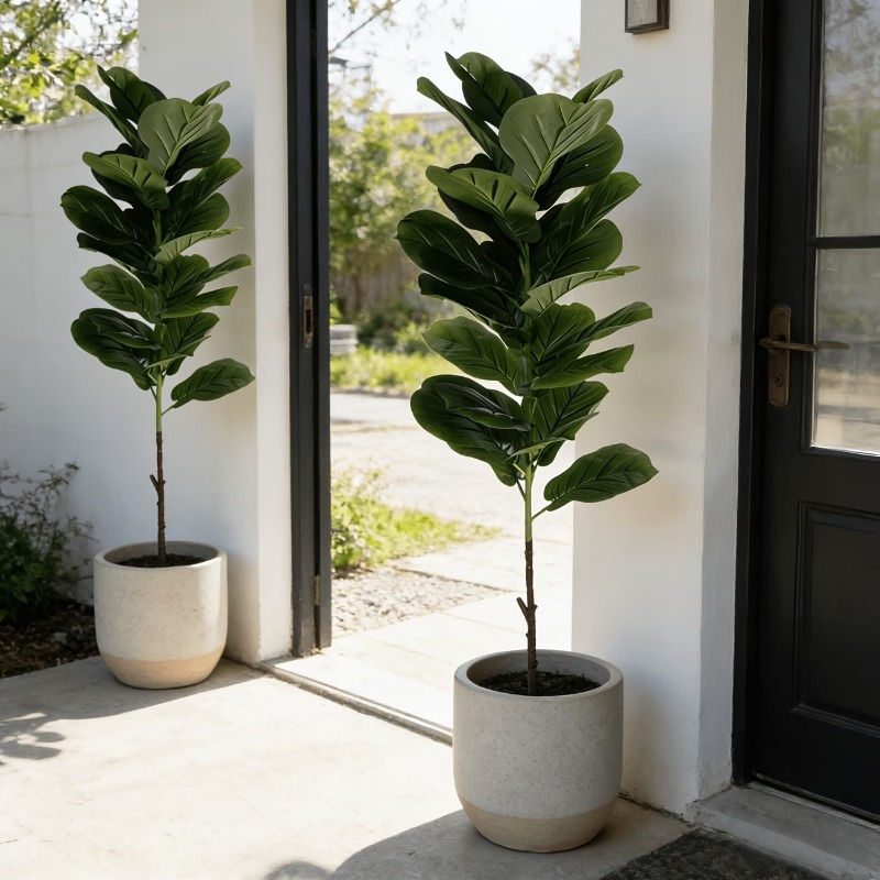 1Pc 100cm Artificial Ficus Lyr - Ficus Lyrata Tree avaliação e preço