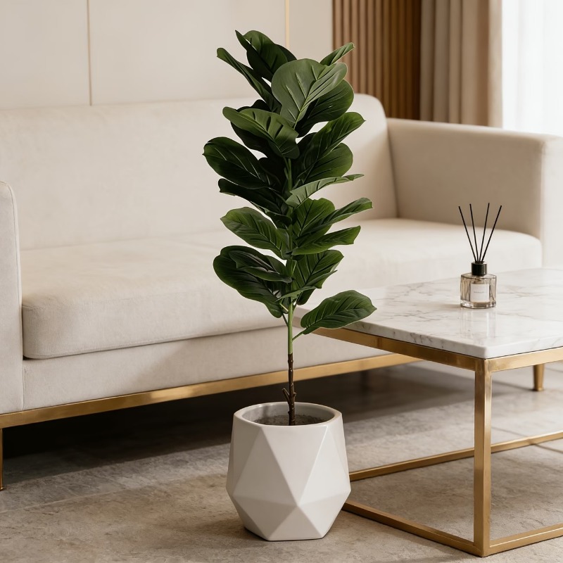 1Pc 100cm Artificial Ficus Lyr - Ficus Lyrata Tree avaliação e preço