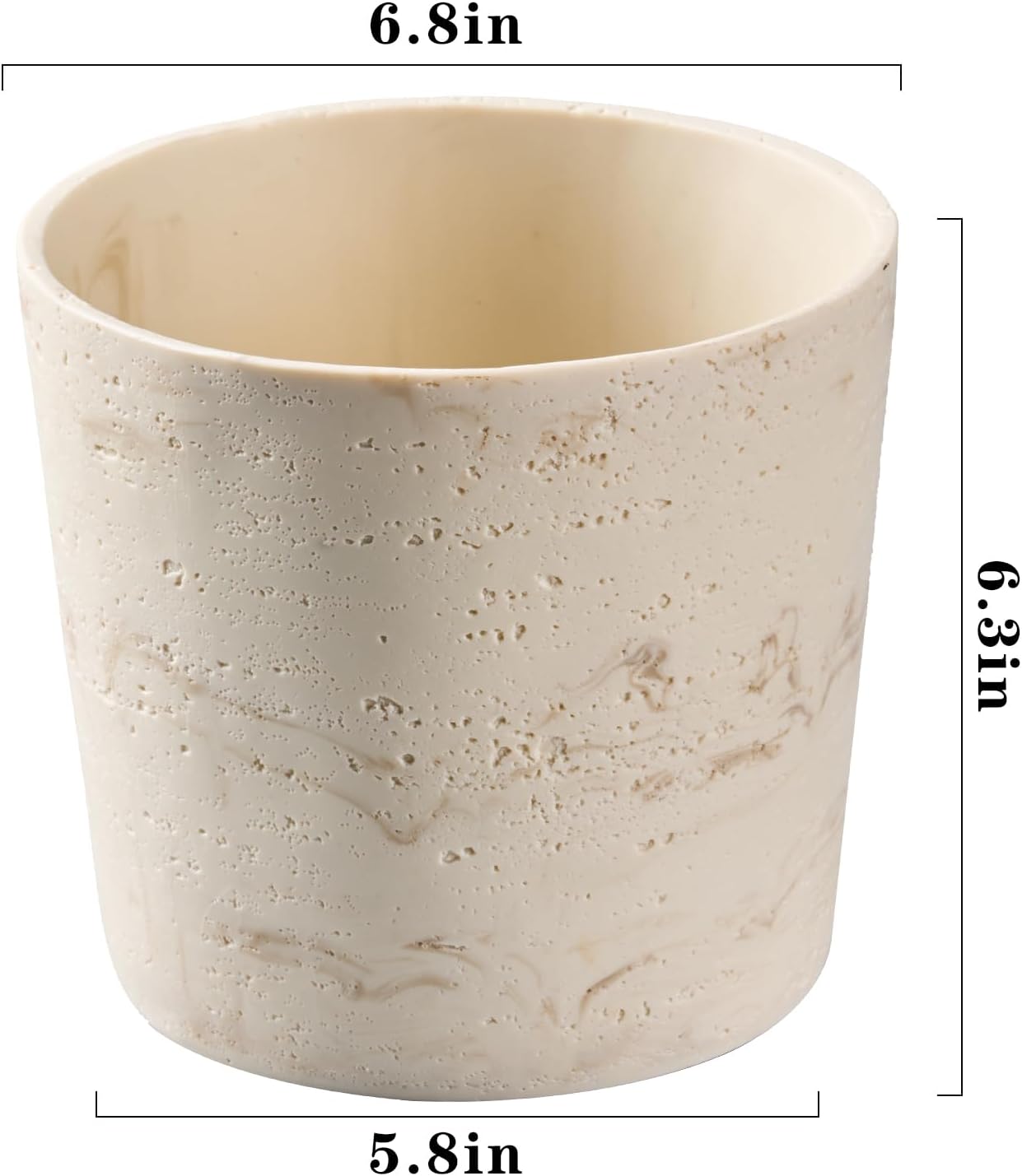 7 Inch Natural Travertine Text - Aloe Vera Pot avaliação e preço