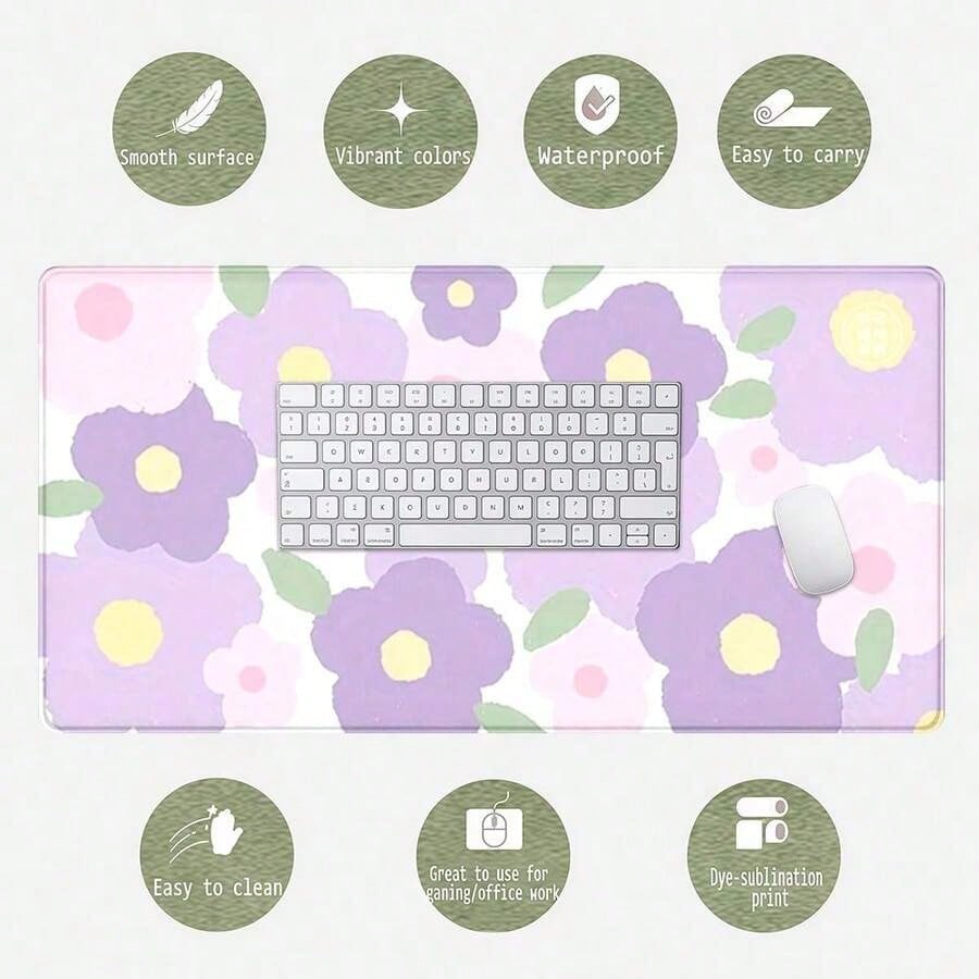 Purple Flower Mouse Pad - Larg - Tradescantia Purple avaliação e preço