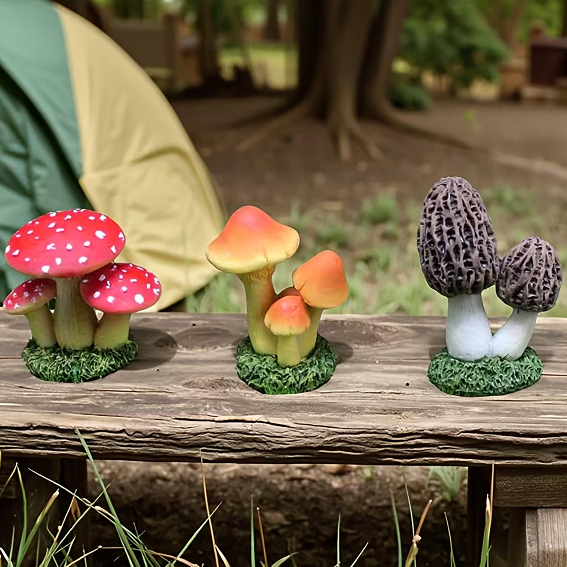 1 Set of 3pcs Artificial Mushr - Echeveria Succulent avaliação e preço