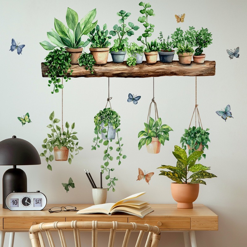 3D Potted Green Plant Shelf Wa - Echeveria Succulent avaliação e preço