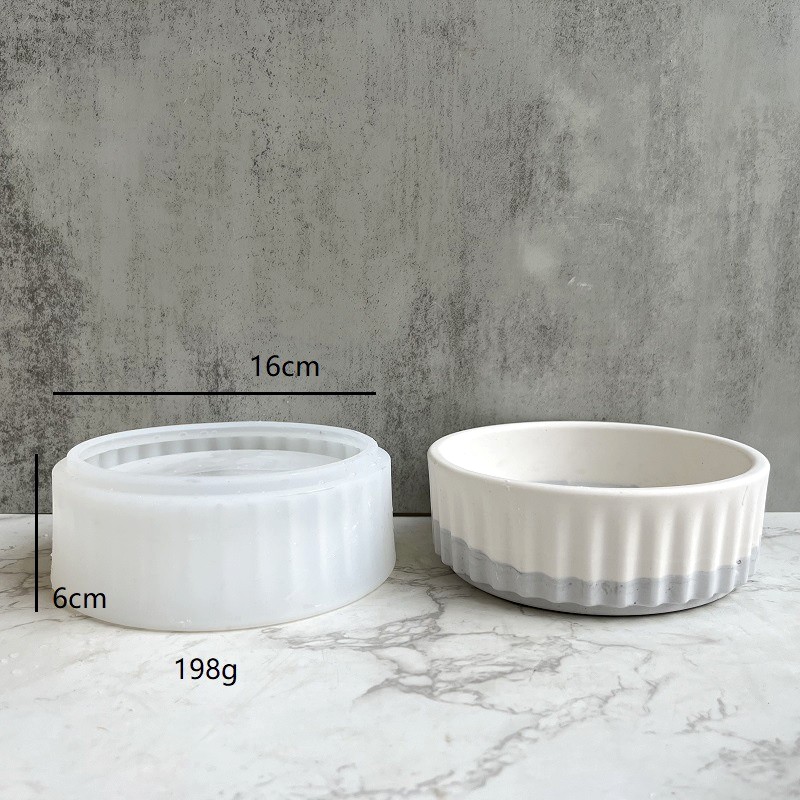 Stripe Flowerpot Silicone Mold - Echeveria Succulent avaliação e preço