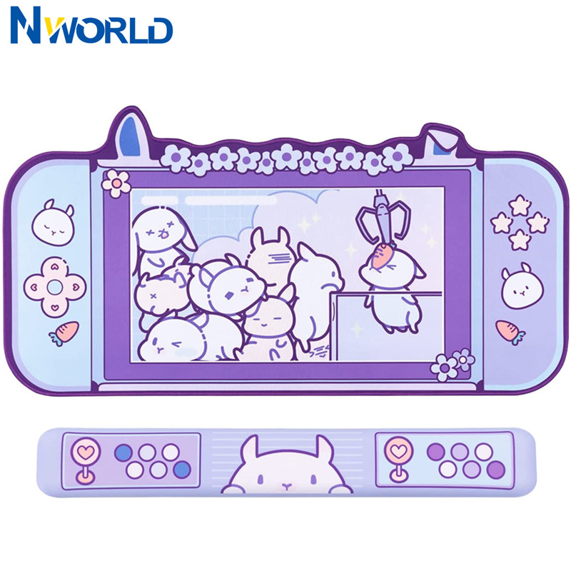 Large Kawaii Gaming Mouse Pad  - Tradescantia Purple avaliação e preço