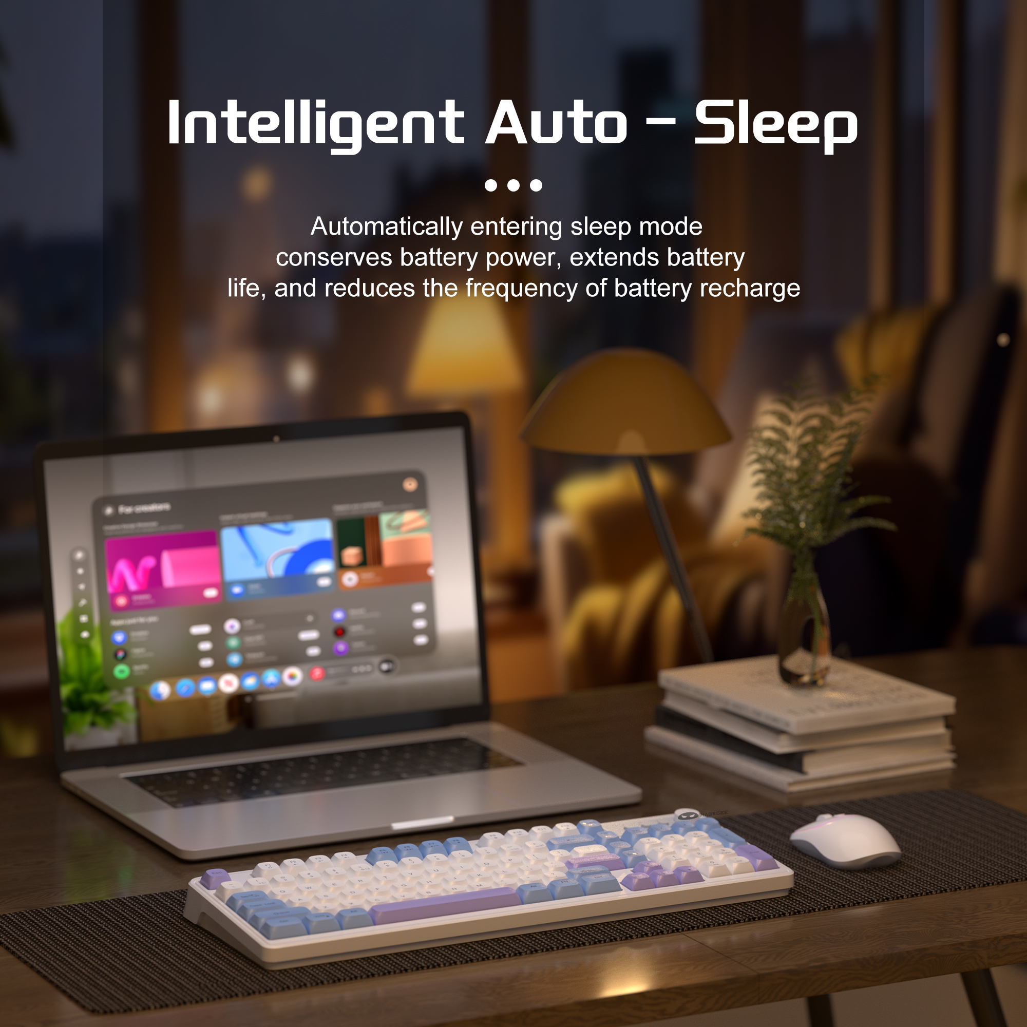 MageGee Wireless Gaming Keyboa - Tradescantia Purple avaliação e preço