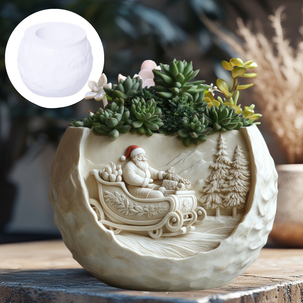 Cedar Sled Santa Claus Relief  - Echeveria Succulent avaliação e preço