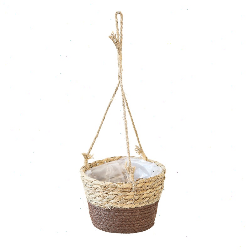 Straw Hanging Basket Flower Po - Spider Plant Hanging avaliação e preço