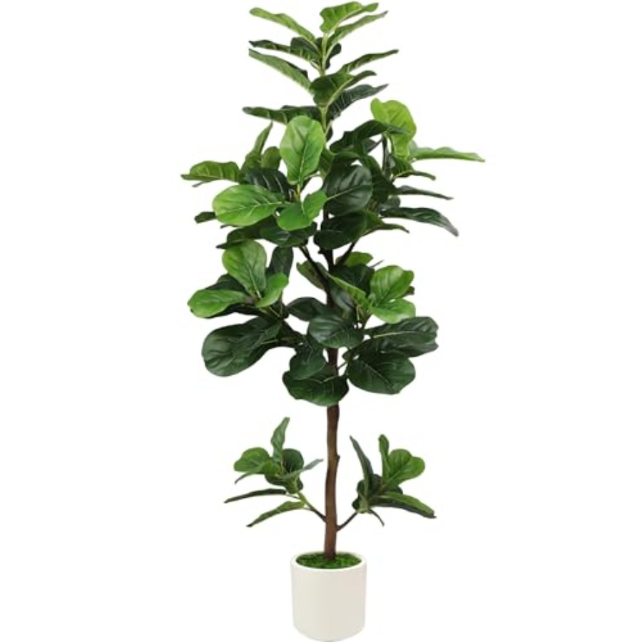 5Feet Artificial Fiddle Leaf F - Ficus Lyrata Tree avaliação e preço