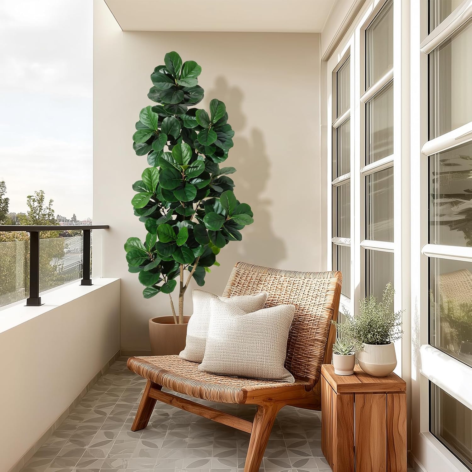 4FT/5FT/6FT/7FT Fiddle Leaf Fi - Ficus Lyrata Tree avaliação e preço