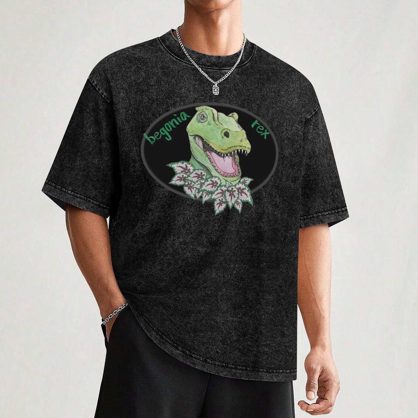 T rex begonia T-Shirt Big and  - Begonia Rex avaliação e preço