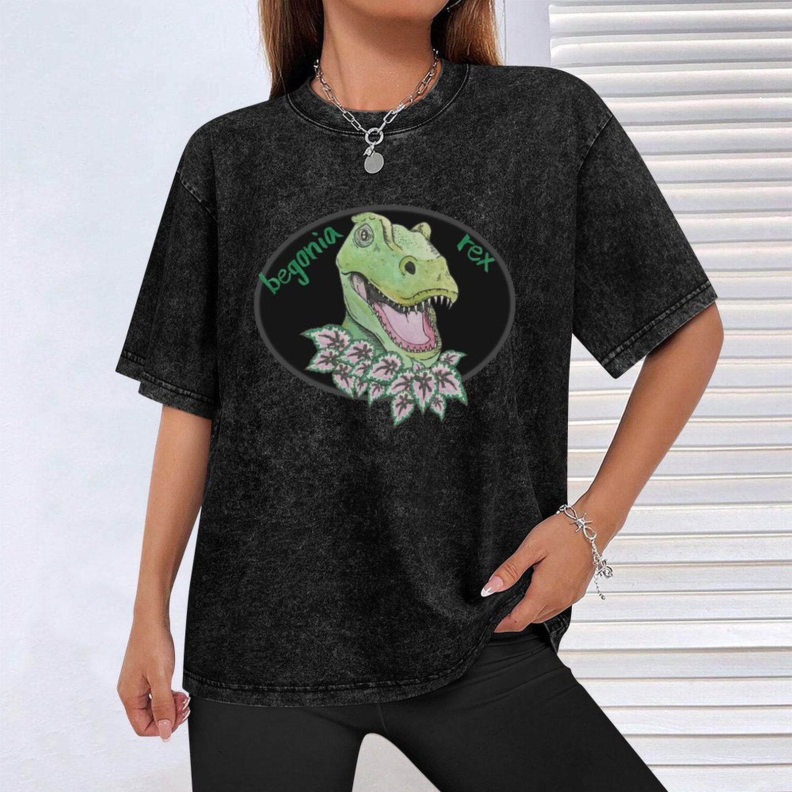 T rex begonia T-Shirt Big and  - Begonia Rex avaliação e preço